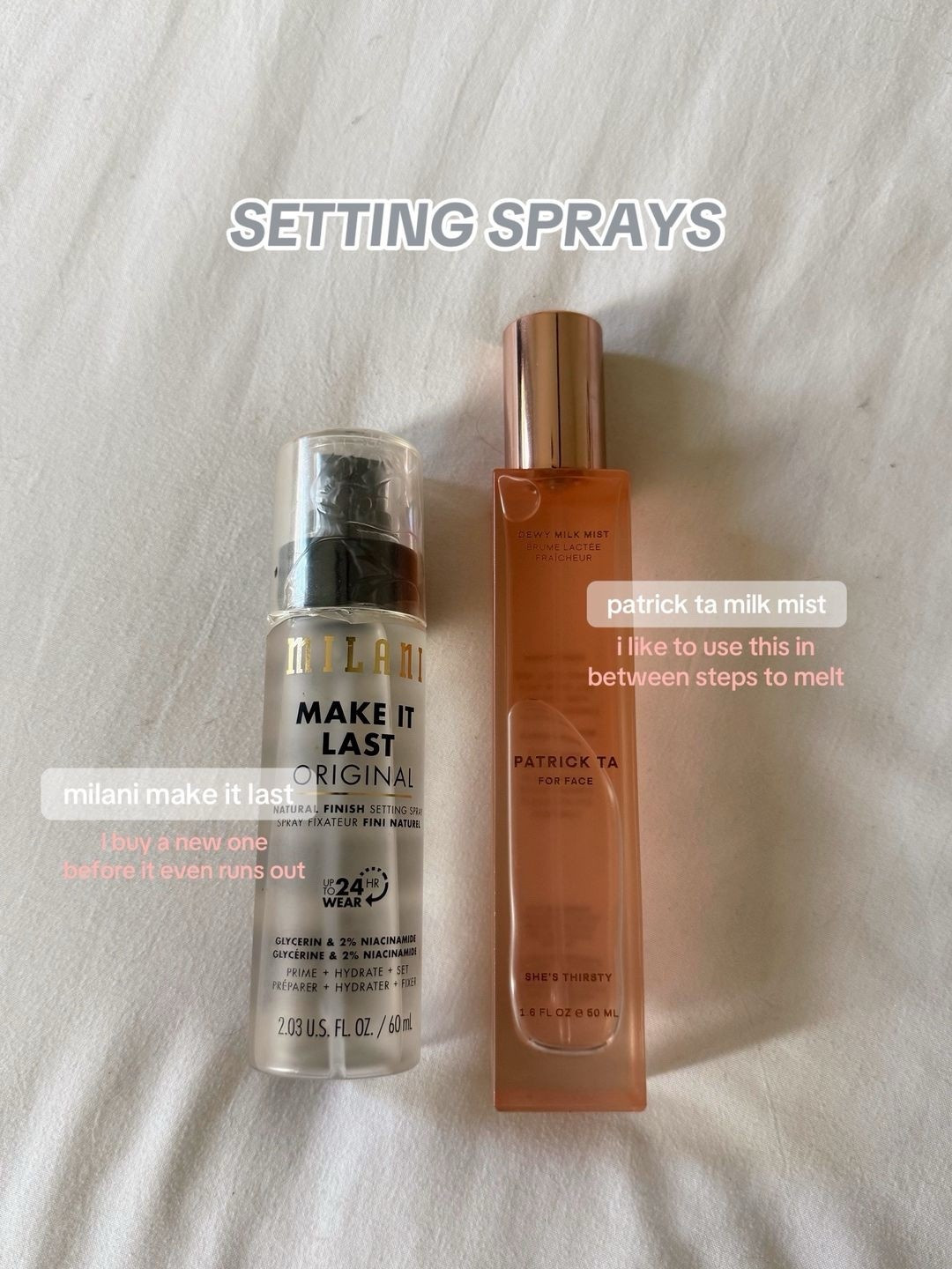 fav setting spray! ❤︎︎