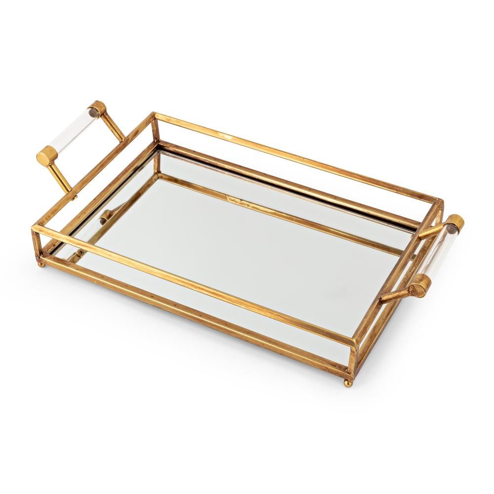 IMAX Rahim Mirror Decorative Trays (Set of 2)-16227-2 - The Home Depot | The Home Depot