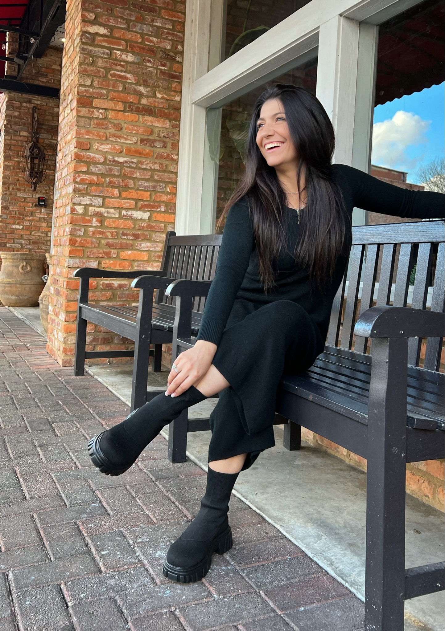 So comfy with my black #socksboots by #shein.
#totalblack #totalblackoutfit #boots #blackboots #dailyinspo

#LTKSeasonal #LTKFind #LTKstyletip