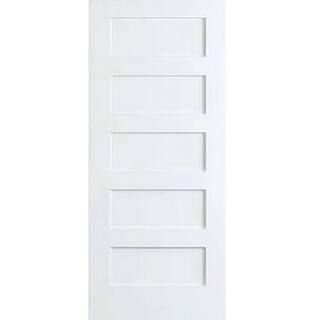 Kimberly Bay 32 in. x 80 in. White 5-Panel Shaker Solid Core Pine Interior Door Slab-DPSHA5W32 - ... | The Home Depot