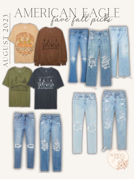 Obsessed w/ the graphic tees from this haul! Lots of goodies for fall! And a Jean try on coming this weekend! 25% off everything right now! #AEJeans @americaneagle #AEPartner

Denim / American eagle / Halloween / distressed / under 50

#LTKFind #LTKSeasonal #LTKunder50