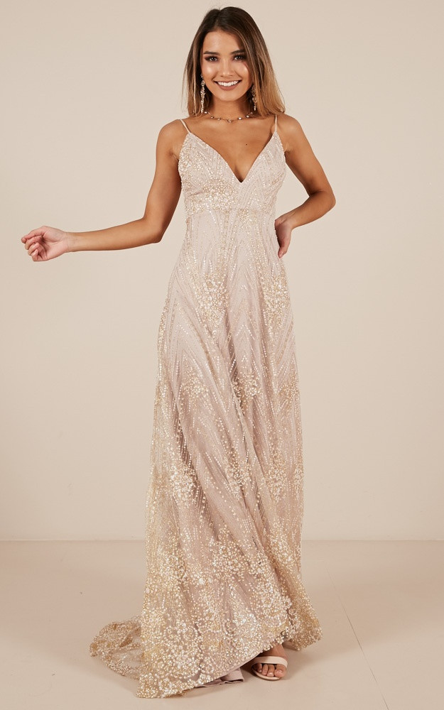 Called Out Dress In Gold Sparkle | Showpo - deactived
