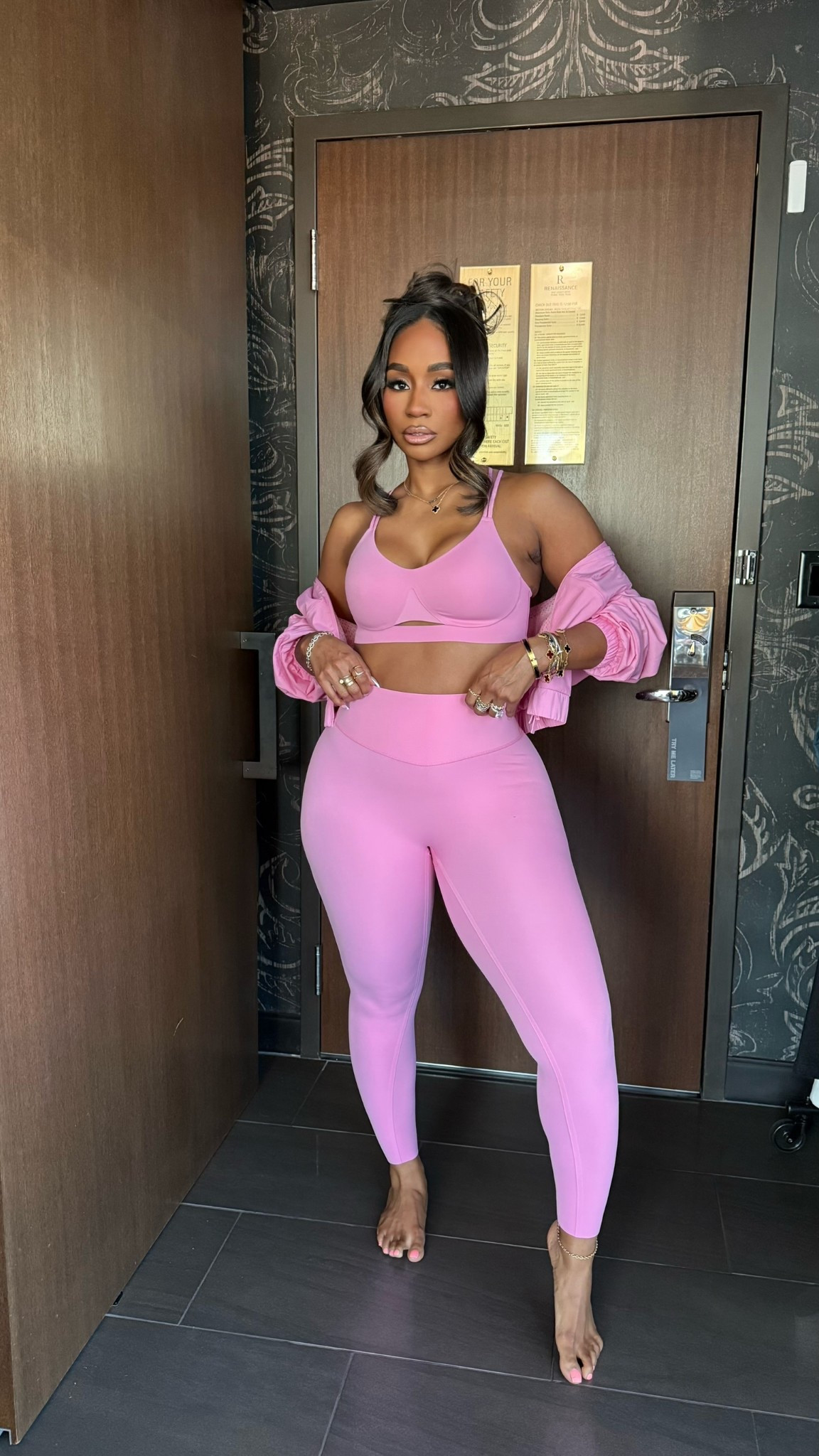 Activewear full matching set! Love this shade of pink! Have multiple pieces you can mix & match with! 

#LTKFindsUnder100 #LTKfitnessgoals #LTKActive