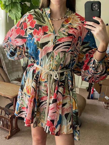 I have never gotten so many compliments on a dress! True to size but runs a little short, size up for extra length - I’m wearing my usual Small and I’m 5’6” 

#LTKstyletip #LTKSeasonal #LTKfindsunder50