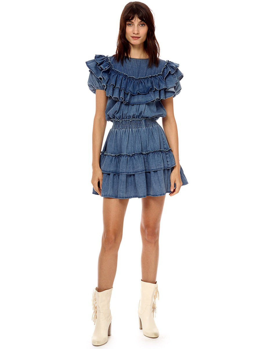 Wash Denim Puff Sleeve Dress | Lord & Taylor