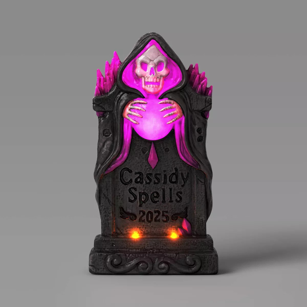 27" Lit Premium Reaper Tombstone Halloween Decorative Prop - Hyde and EEK! Boutique™ | Target