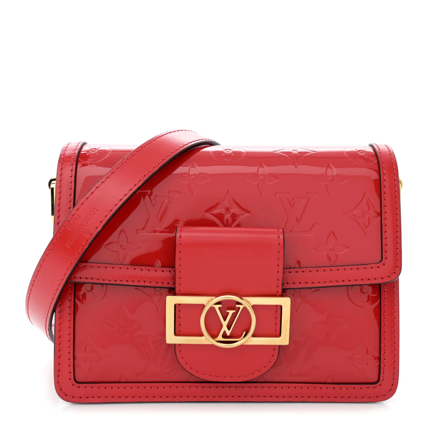 Vernis Monogram Dauphine Mini Red | FASHIONPHILE (US)