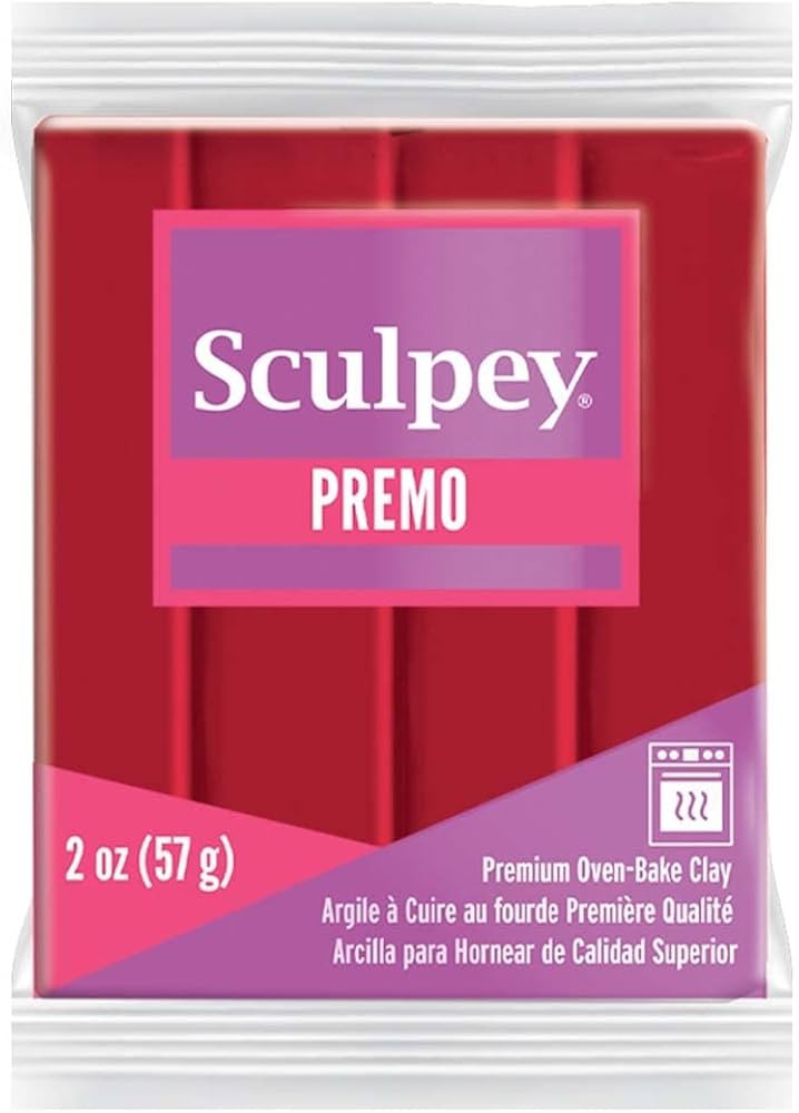 Sculpey Premo™ Polymer Oven-Bake Clay, Pomegranate Red, Non Toxic, 2 oz. bar, Great for jewelry... | Amazon (US)