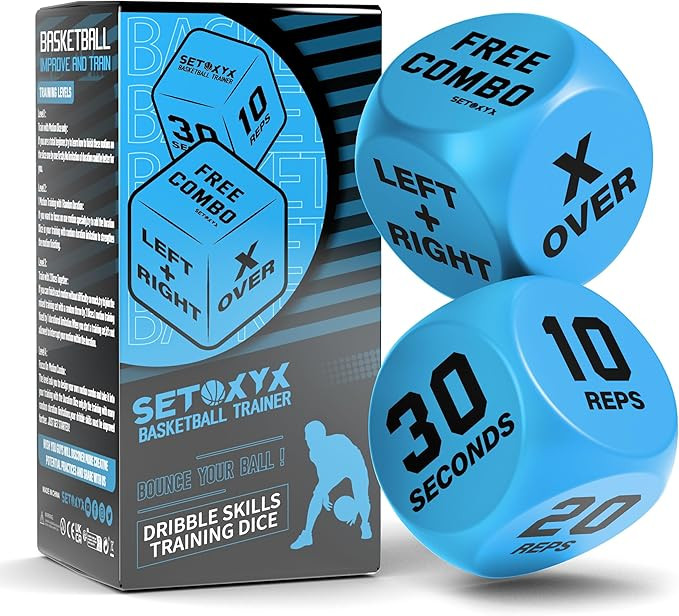Basketball Dribble Skills Dice Set - Training Equipment - Basketball Gift for Boys.Dribble Skills... | Amazon (US)