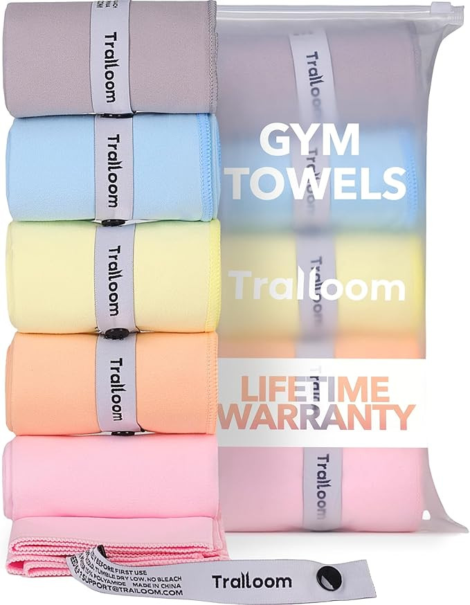 Microfiber Workout Towels - Quick Dry, Highly Absorbing, Odor-Free, for Women & Men - Gym Sweat S... | Amazon (US)