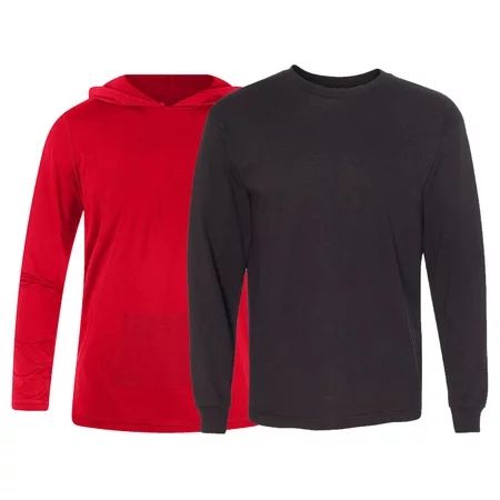 Radyan s Long Sleeve Red Hoodie with Black T-Shirt (XX-Large) | Walmart (US)