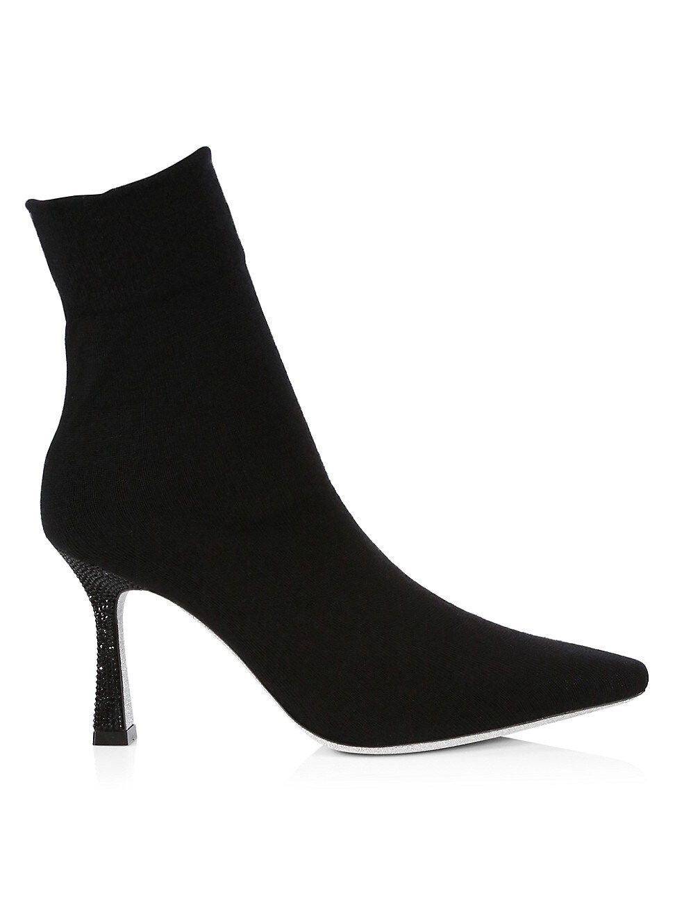 Rene Caovilla Women's Embellished-Heel Sock Boots - Black - Size 11 | Saks Fifth Avenue
