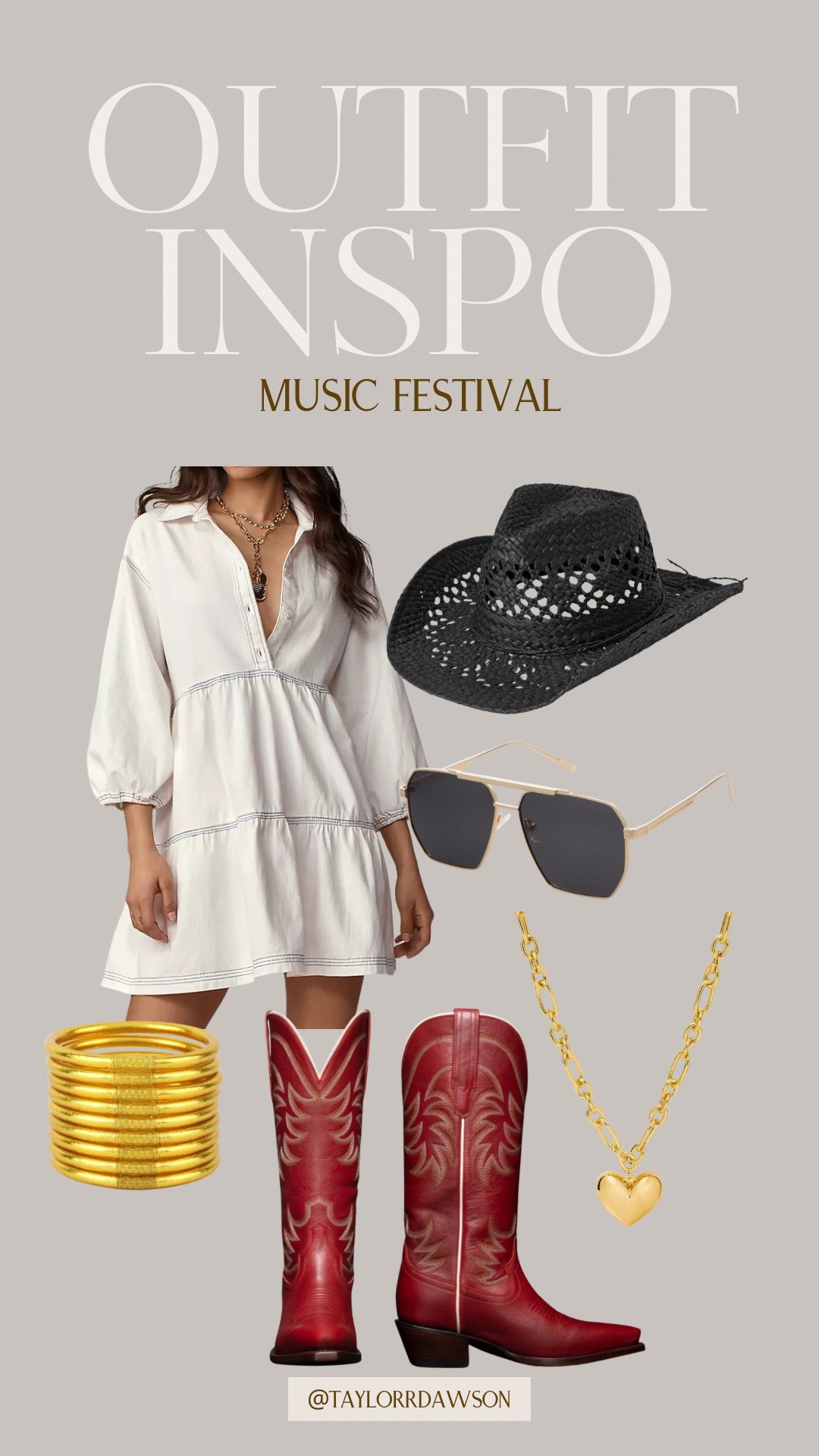 Music festival outfit inspo!

concert outfit, country concert outfit, southern outfit, western outfit, cowgirl outfit, cowgirl boots, western boots, red boots, cowgirl hat, bracelet stack, women’s sunglasses, spring dress, casual dress, long sleeve dresses, church dress, modest outfit

#LTKFamily #LTKStyleTip #LTKItBag