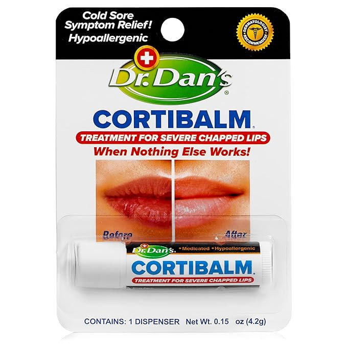 Dr. Dan's Cortibalm - 1 Pack - for Dry Cracked Lips - Healing Lip Balm for Severely Chapped Lips ... | Amazon (US)