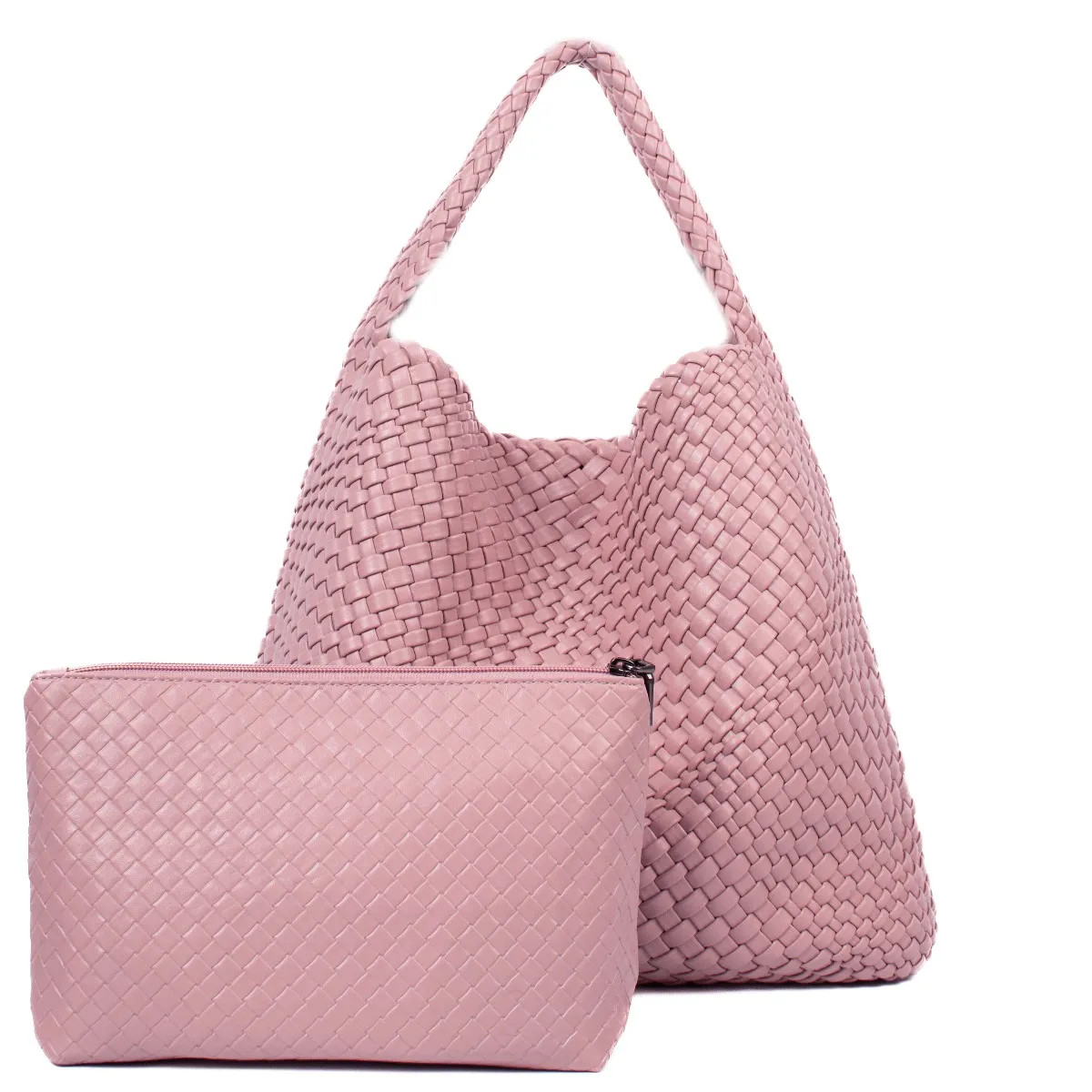 Bags & Purses | Chic Weave Tote Handbag with Matching Clutch | PEACH ACCESSORIES | Debenhams UK