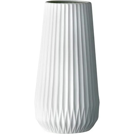 Tall White Ceramic Fluted Vase | Walmart (US)