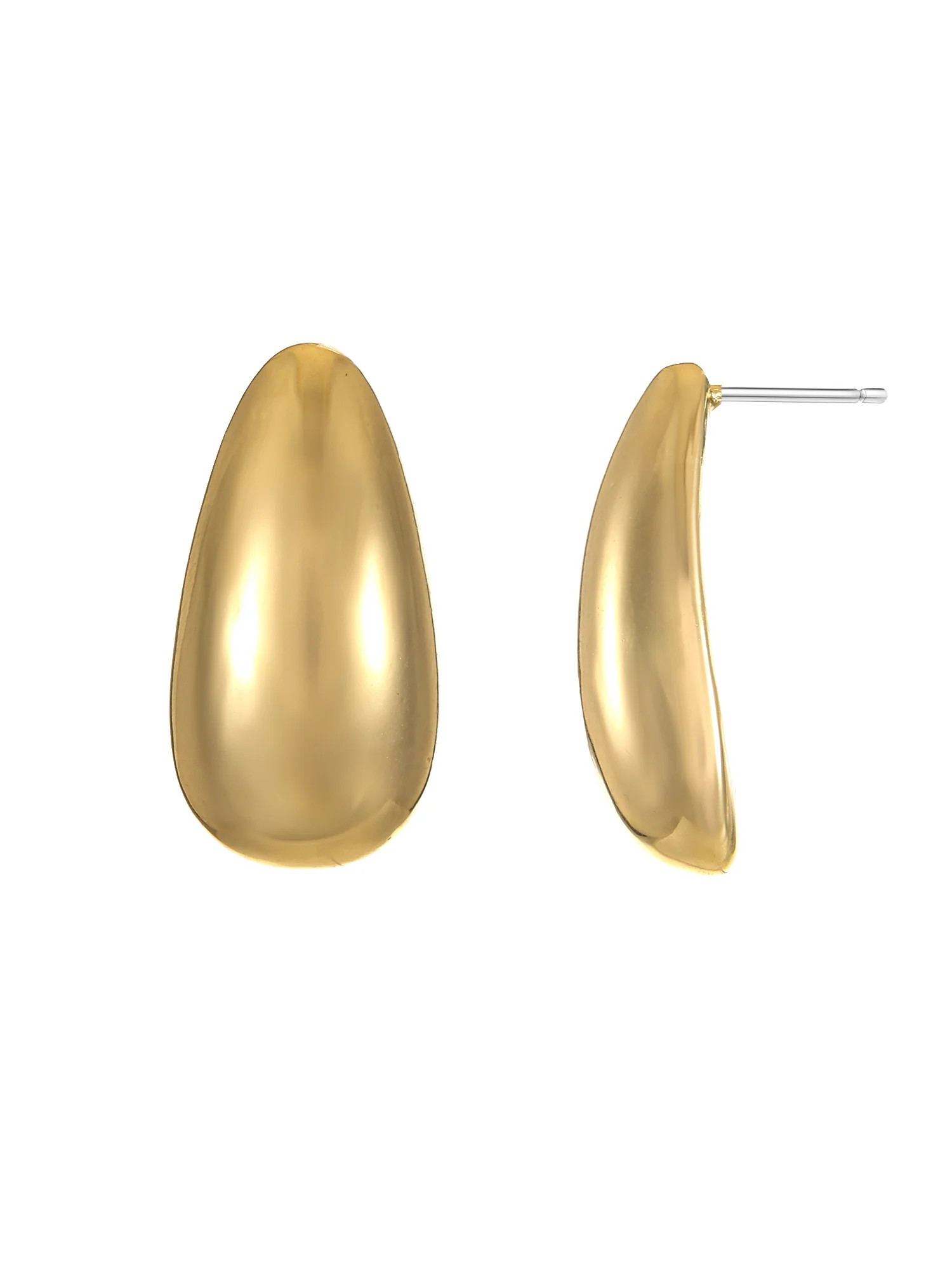 Time and Tru Goldtone Oval Drop Earring, 1 Pair - Walmart.com | Walmart (US)