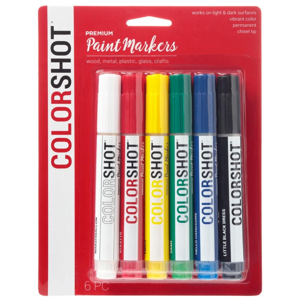 COLORSHOT Rainbow Acrylic Craft Paint Pen (6-Pack)-43873 - The Home Depot | The Home Depot