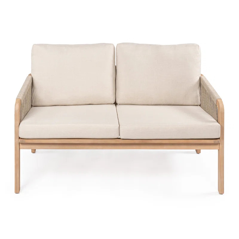 Oscar 54.33'' Acacia Outdoor Loveseat | Wayfair North America