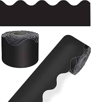 Carson Dellosa 65 Feet Black Bulletin Board Borders, Scalloped Border Trim, Rolled Classroom Bord... | Amazon (US)