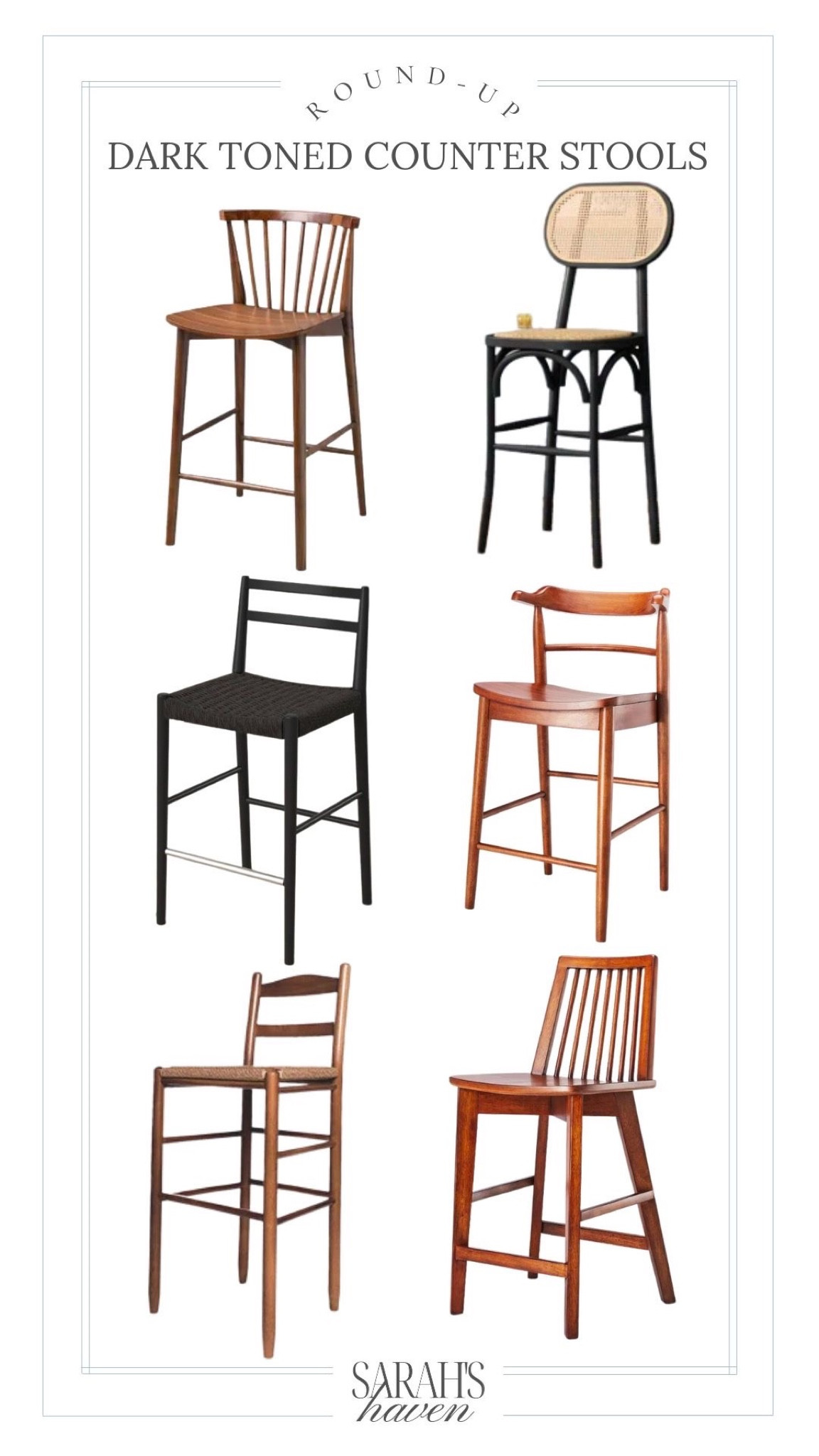 Counter stools, walnut counter stools, dark tones counter stools

#LTKhome #LTKunder50 #LTKunder100