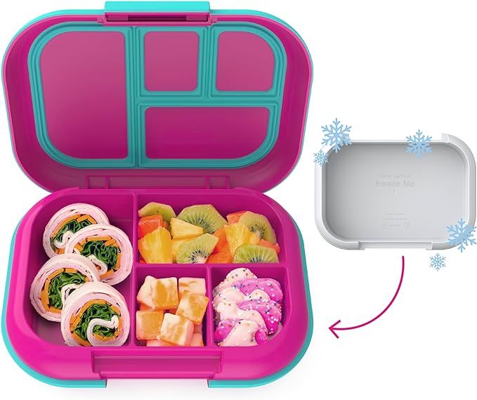 Bentgo® Kids Chill Leak-Proof Lunch Box - Included Reusable Ice Pack Keeps Food Cold; 4-Compartm... | Amazon (US)