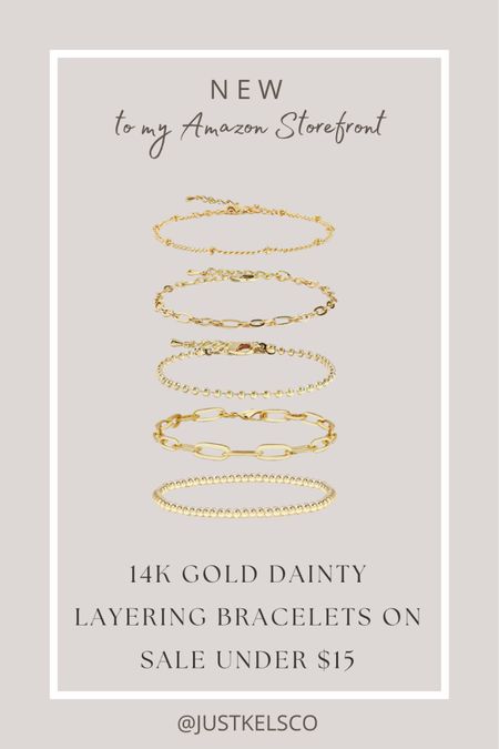 amazon find // 14k gold dainty layering bracelets under $15

#LTKFind #LTKSeasonal #LTKstyletip