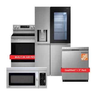 Exclusive Stainless Steel Package with InstaView Side by Side Refrigerator - The Home Depot | The Home Depot