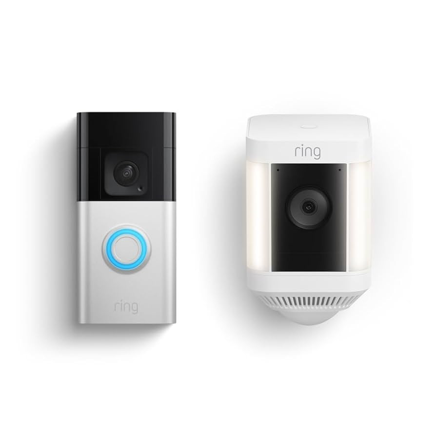 Ring Battery Doorbell Plus with Ring Spotlight Cam Plus (White) | Amazon (US)