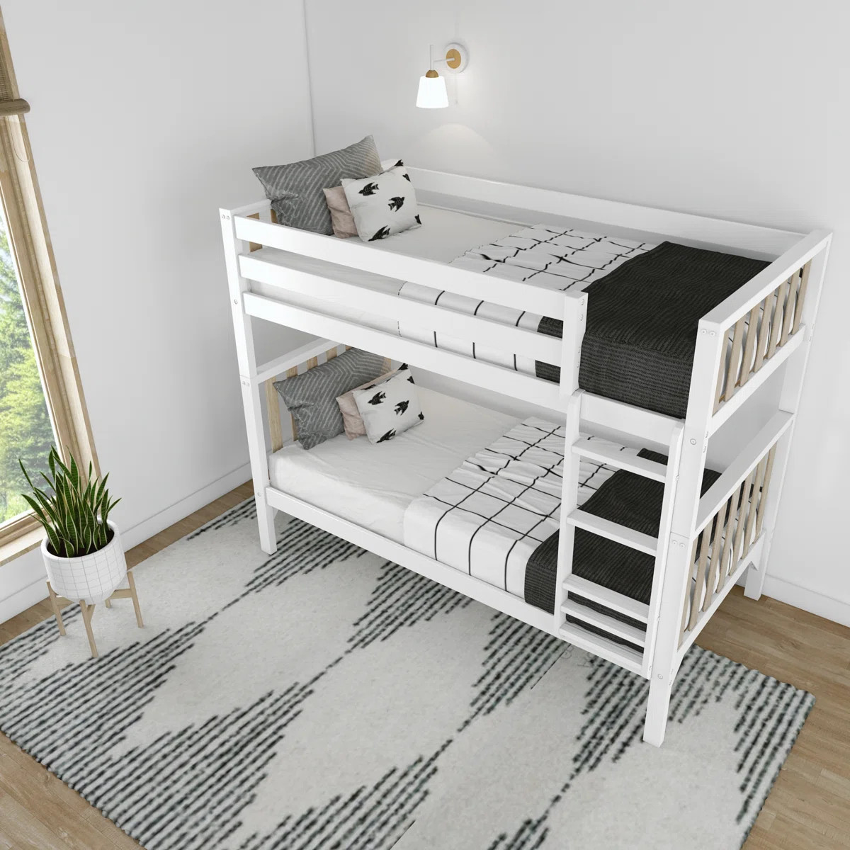 Viv + Rae™ Brubaker Twin over Twin Solid Wood Standard Bunk Bed & Reviews | Wayfair | Wayfair North America