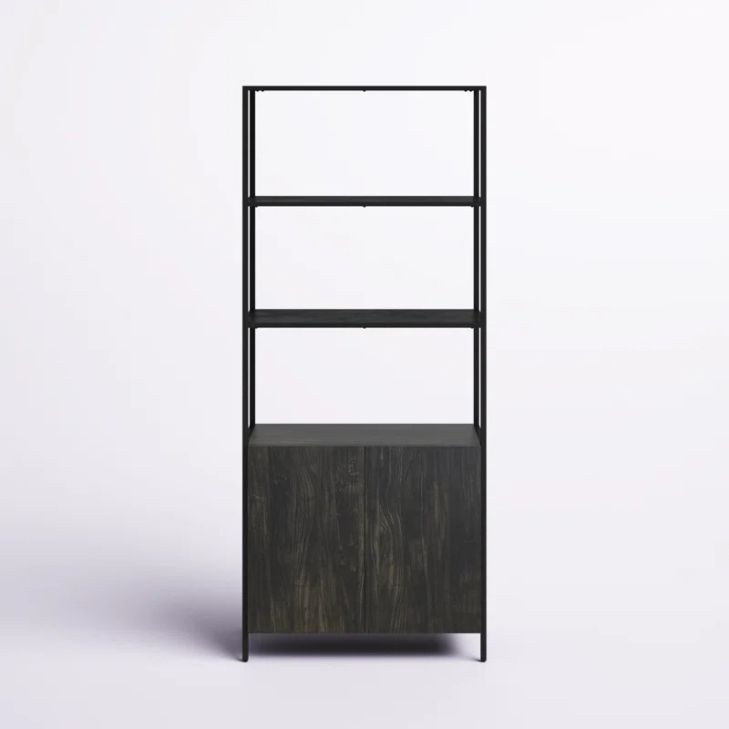Houchens 80.5'' H x 34'' W Steel Etagere Bookcase | Wayfair North America