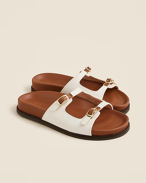 New Colbie buckle sandals in canvas and leather | J. Crew US