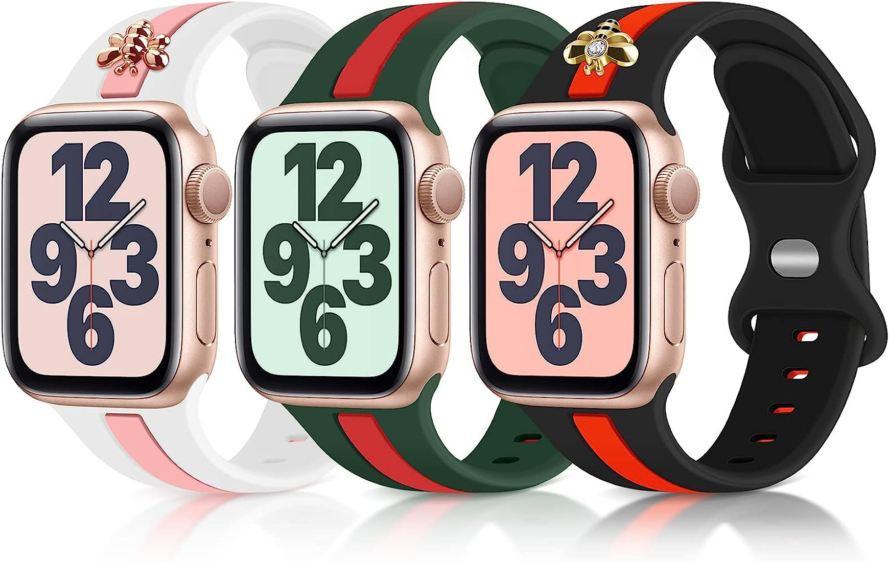 3 Pack Designer Sport Bands Compatible With Apple Watch Band 38mm 40mm 41mm 42mm 44mm 45mm Women ... | Amazon (US)