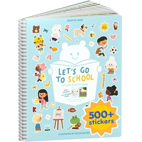 Cupkin Let’s Go to School Coloring & Sticker Activity Book | 500+ Stickers | Amazon (US)