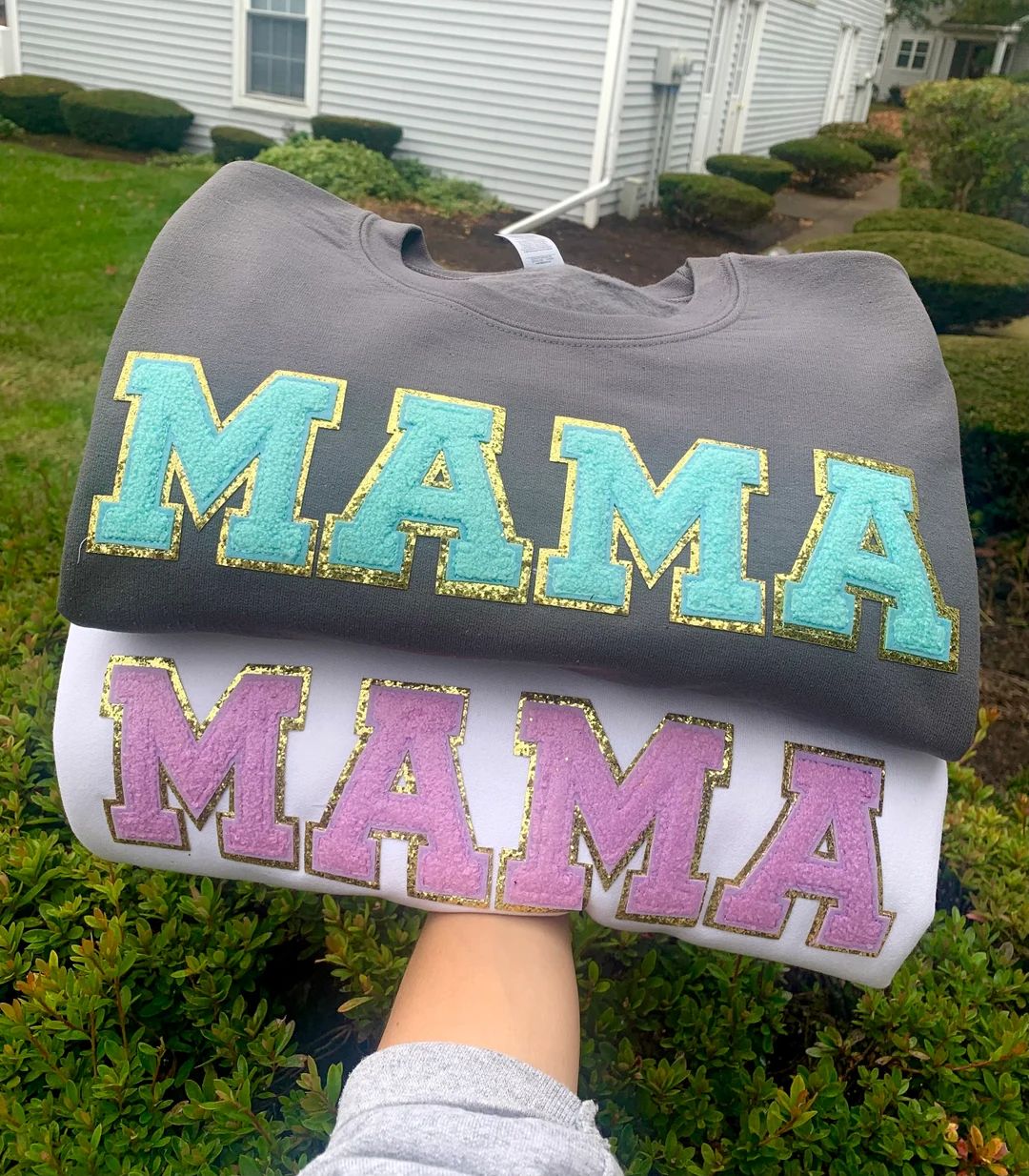 Chenille Patch Mama Sweatshirt Trendy Mom Patch Custom Mommy - Etsy | Etsy (US)