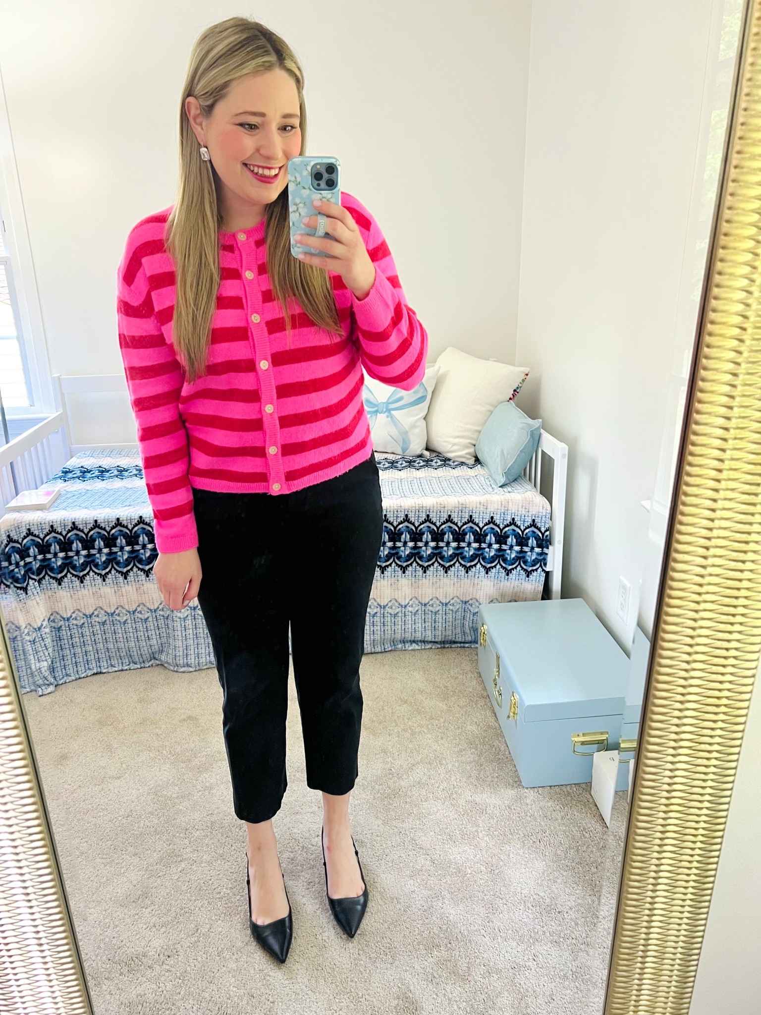 Spring Work Outfit || Workwear || Striped Sweater || Black Dress Pants 

#LTKWorkwear #LTKootd