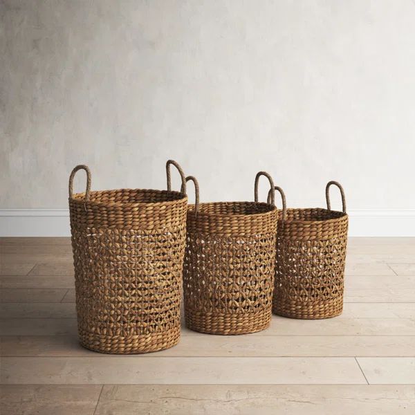 3 Piece Seagrass Basket Set | Wayfair North America