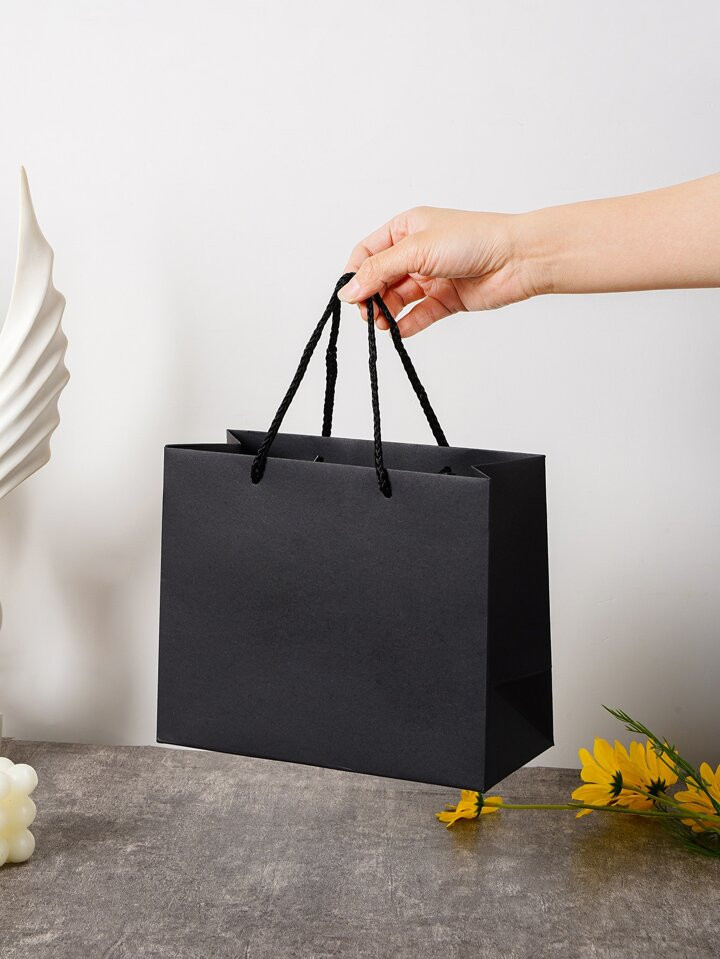 Black 5pcs/Set Clothing Bag, Marbling Pattern Gift Bag, Birthday Gift Paper Bag, Holiday Party Kr... | SHEIN