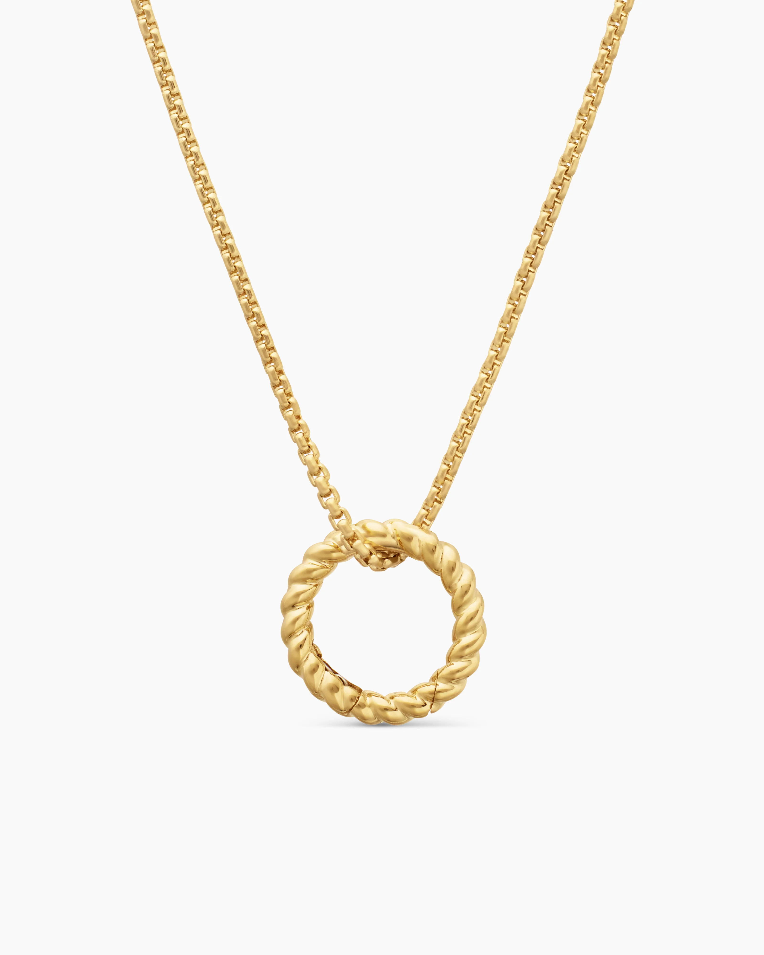 David Yurman | Cable Amulet Holder in 18K Yellow Gold, 12.8mm | David Yurman