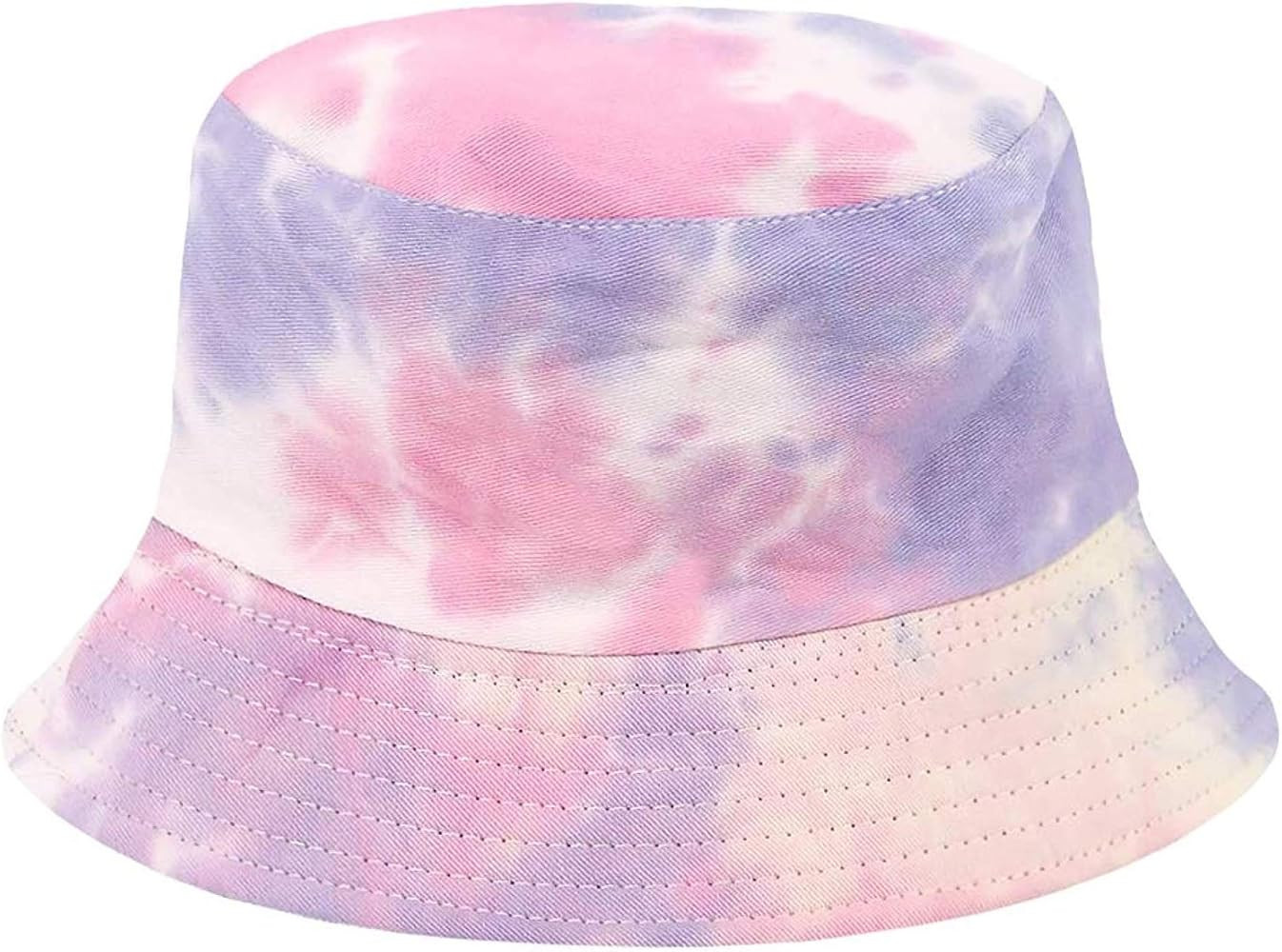 Tie Dye Bucket Hat Reversible Cotton Multicolored Fisherman Cap Packable Sun Hat | Amazon (US)