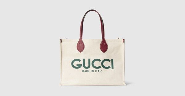 Large tote bag with Gucci print | Gucci (US)
