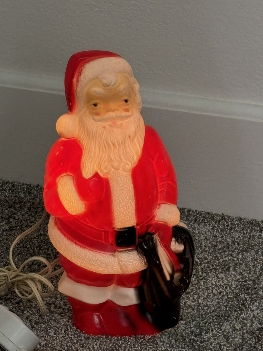 Vintage 1968  Empire Plastic Plastic Blow Mold Santa Claus 15-16” H Cord Works | eBay | eBay US