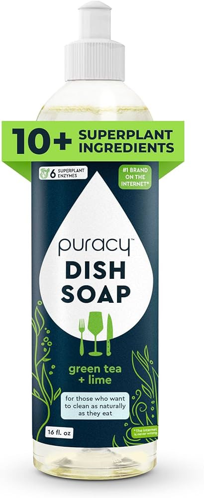 Puracy Dish Soap - Non Toxic Dish Soap, Natural Dish Soap, Organic Dish Soap Liquid, Clean Dish S... | Amazon (US)