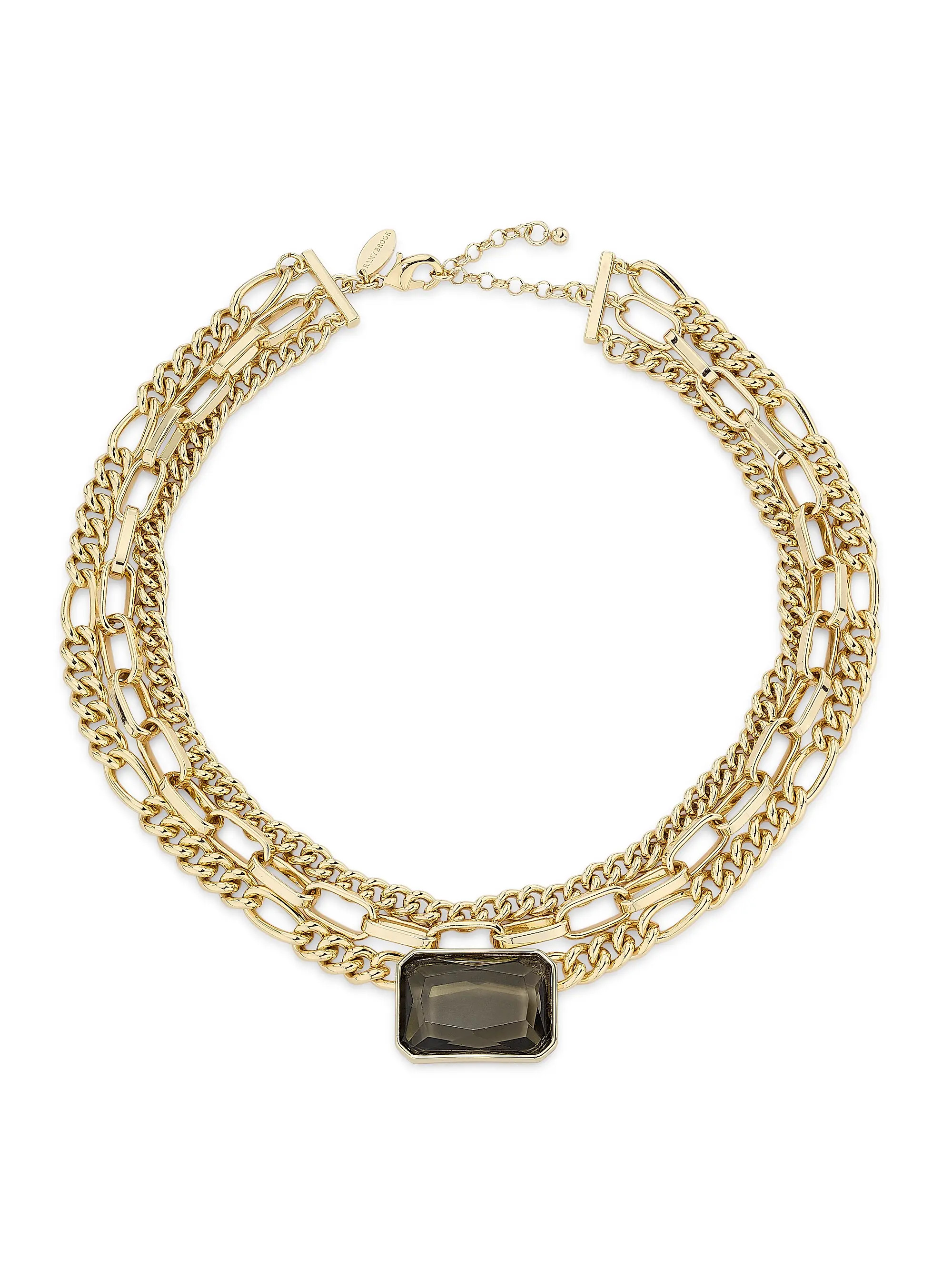 Stone Karissa Goldtone & Cubic Zirconia Necklace | Saks Fifth Avenue