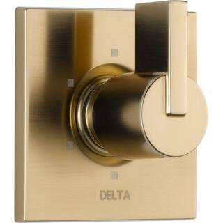 Delta Vero 1-Handle 6-Setting Diverter Valve Trim Kit in Champagne Bronze (Rough In Not Included)... | The Home Depot