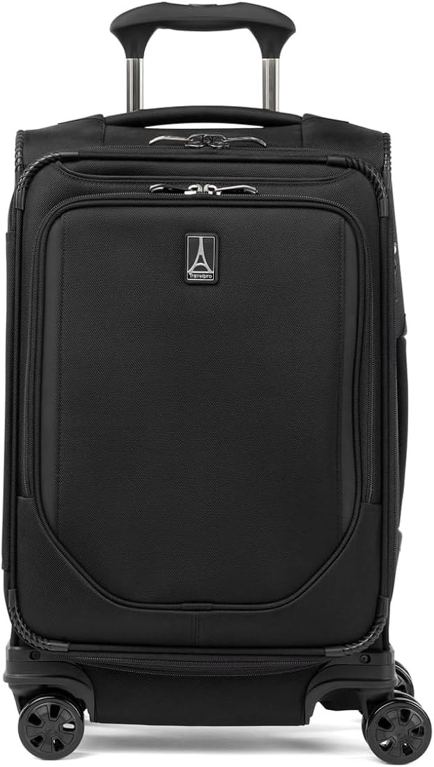 Travelpro Crew Classic Lightweight Softside Expandable Carry on Luggage, 8 Wheel Spinner Suitcase... | Amazon (US)