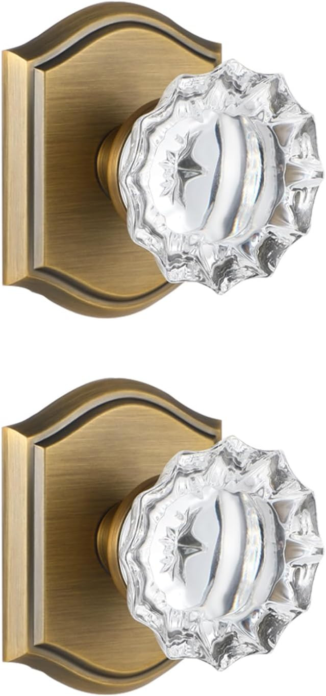 2 Pack Crystal Glass Dummy Door Knobs, Non-Turning Single Side Dummy Door Knob for Interior Doors... | Amazon (US)