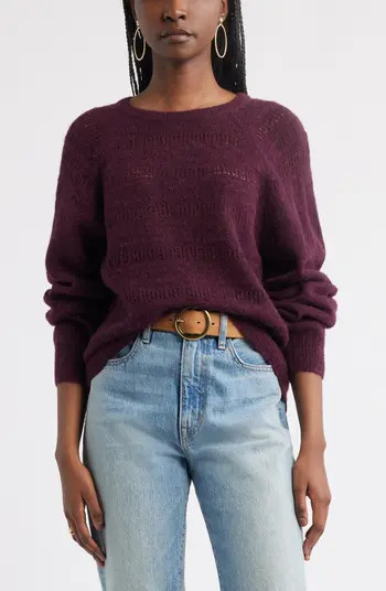 Treasure & Bond Pointelle Raglan Sleeve Sweater | Nordstrom | Nordstrom