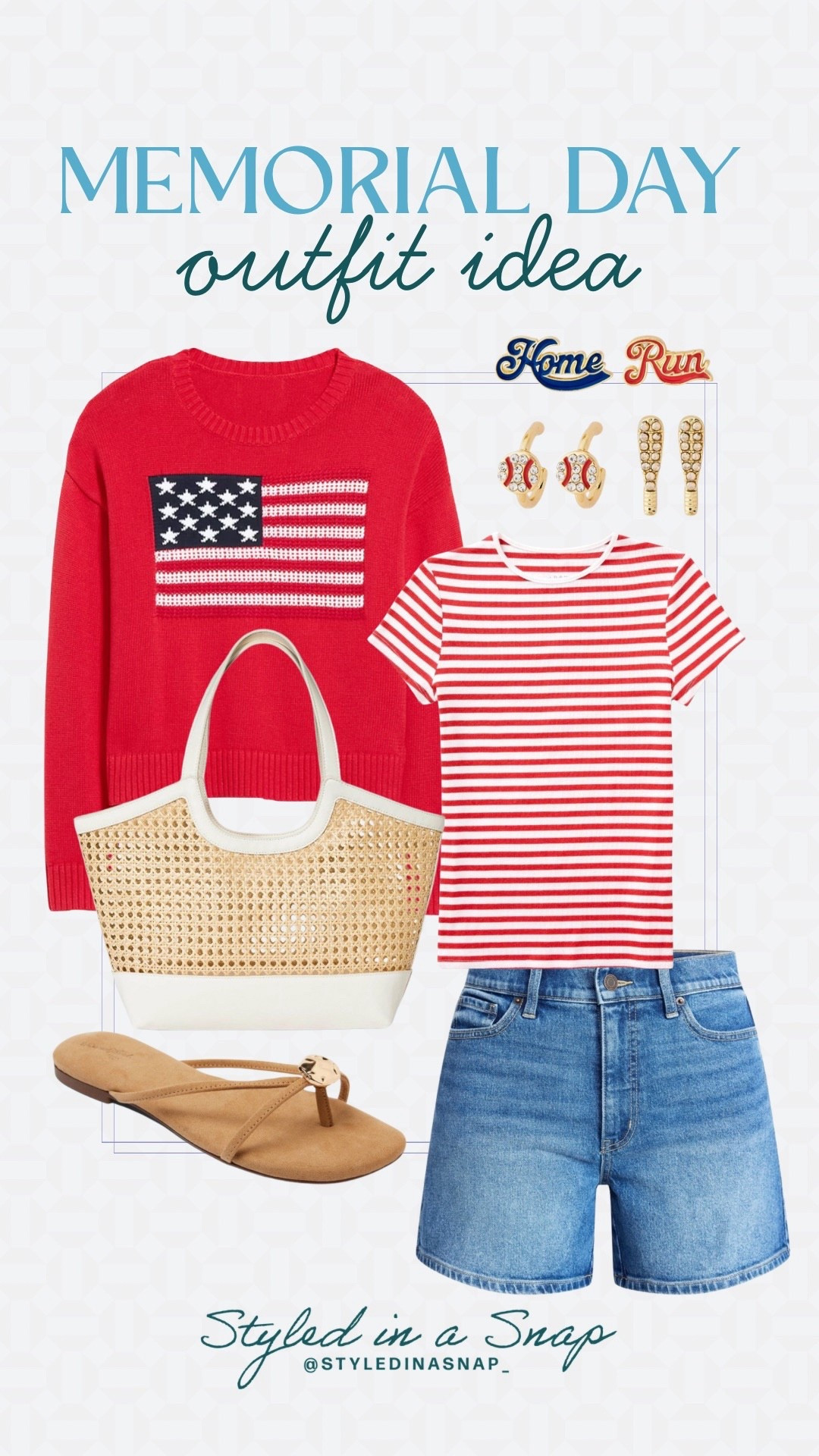 Target and Walmart have joined forces for an adorable, boutique worthy Memorial Day outfit for a fraction of the price! These 5” denim shorts are mom approved and so flattering. I love them paired with this ribbed red and white striped tee, fun Americana baseball themed earrings, neutral accessories and flat sweater when it gets chilly. This look will not break the bank, but will have everyone asking you what you’re wearing.
Memorial Day outfit inspo, Americana outfit inspo, mom approved denim shorts 

#LTKSaleAlert #LTKOver40 #LTKSeasonal