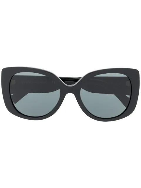 Versace Eyewear Oversized Tinted Sunglasses - Farfetch | Farfetch Global